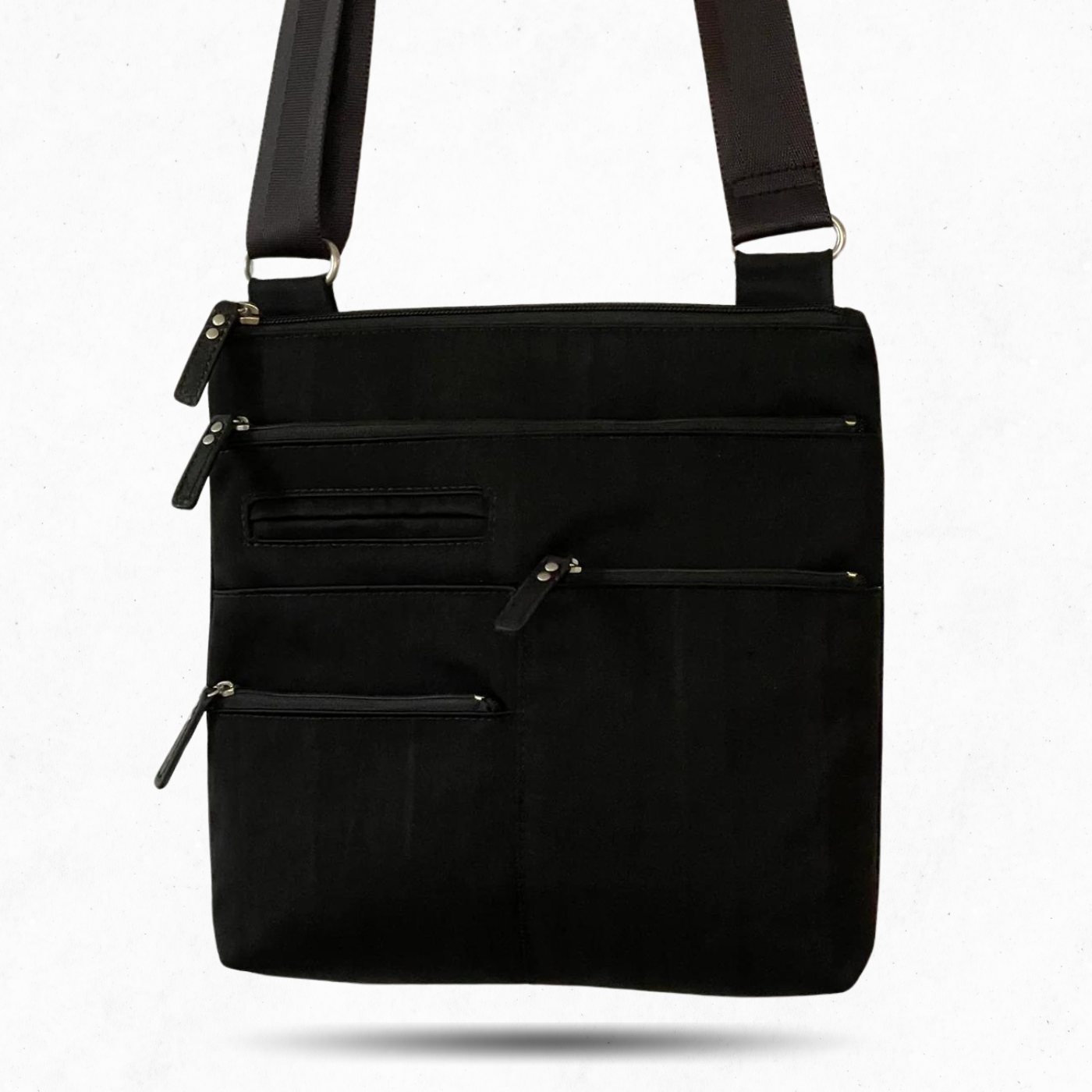 NICO - Black | Multi-Pocket Shoulder Bag | Small